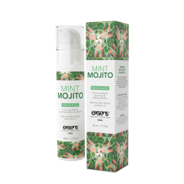 Масажна олія EXSENS Mojito 50мл розігрівальна, без цукру, без парабенів, їстівна - фото
