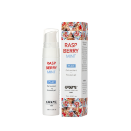 Стимулювальний гель EXSENS Kissable Raspberry Mint 15мл можна для поцілунків, охолоджувальний - фото