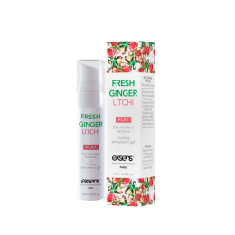 Стимулювальний гель EXSENS Kissable Fresh Ginger Litchi 15мл, можна для поцілунків, охолоджувальний - фото