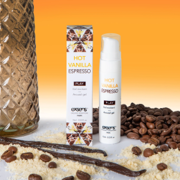 Стимулюючий гель EXSENS Kissable Hot Vanilla Espresso 15мл можна для поцілунків, охолоджуючий - - фото №4