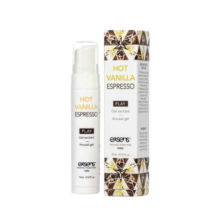 Стимулюючий гель EXSENS Kissable Hot Vanilla Espresso 15мл можна для поцілунків, охолоджуючий - фото