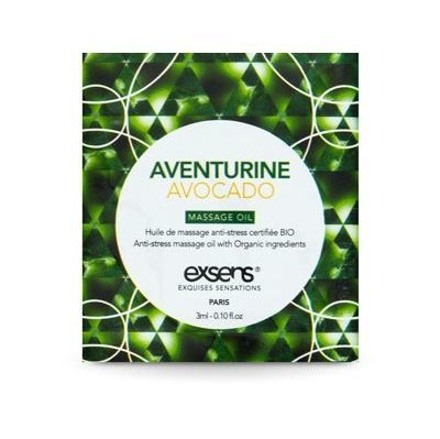 Пробник масажної олії EXSENS Anti-Stress Aventurine Avocado 3мл - фото
