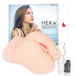 Мастурбатор Kokos Hera Hip Real 2WayPlus з функцією масажу та вібрацією - - фото №7