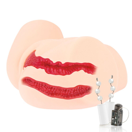 Мастурбатор-півторс Kokos Samanda 2WayPlus з функцією масажу та вібрацією, два входи: вагіна та попка - - фото №5