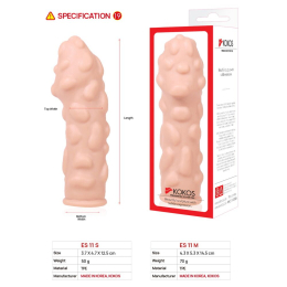 Насадка на член Kokos Extreme Sleeve ES.11 розмір M, потовщувальна, стимулюючий рельєф - - фото №5