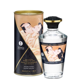 Розігрівальна олія Shunga Aphrodisiac Warming Oil – Vanilla Fetish (100 мл) без цукру, смачна - фото