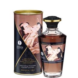 Розігрівальна олія Shunga Aphrodisiac Warming Oil – Intoxicating Chocolate (100 мл) без цукру - фото