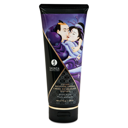Їстівний масажний крем Shunga Kissable Massage Cream – Exotic Fruits (200 мл) - фото