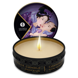 Масажна свічка Shunga Mini Massage Candle – Exotic Fruits (30 мл) з афродизіаками - фото