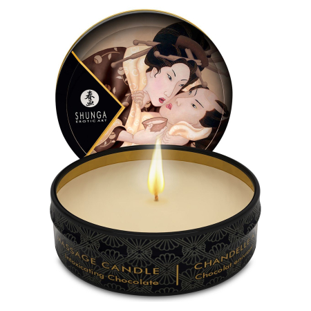 Масажна свічка Shunga Mini Massage Candle – Intoxicating Chocolate (30 мл) з афродизіаками - фото