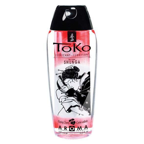 Лубрикант на водній основі Shunga Toko AROMA – Blazing Сherry (165 мл), не містить цукру - фото