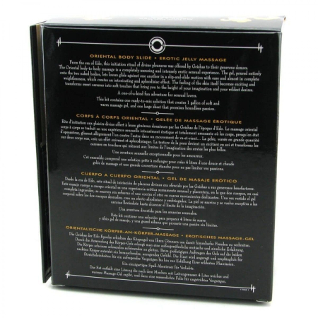 Гель для NURU-масажу Shunga Oriental Body-to-Body – Sparkling Strawberry Wine плюс простирадло - фото №5