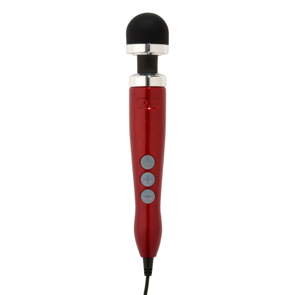 Вібромасажер DOXY Die Cast 3 Candy Red, дуже потужний, живлення 220В, металевий корпус - фото