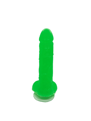 Крафтове мило-член із присоскою Чистий Кайф Green size L, натуральне - фото №2
