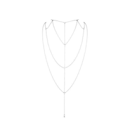 Ланцюжок для спини Bijoux Indiscrets Magnifique Back and Cleavage Chain - Silver, прикраса для тіла - фото