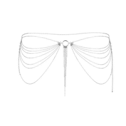Ланцюжок трусики або ліф Bijoux Indiscrets Magnifique Waist Chain - silver, прикраса на тіло - фото