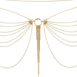 Ланцюжок на трусики або ліф Bijoux Indiscrets MAGNIFIQUE Waist Chain - Gold, прикраса на тіло - - фото №2