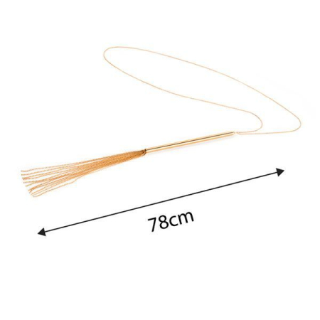 Ланцюжок-батіг на шию Bijoux Indiscrets MAGNIFIQUE Necklace Whip - Gold, прикраса для тіла - фото №6