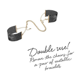 Наручники Bijoux Indiscrets Desir Metallique Handcuffs - Black, металеві, стильні браслети - - фото №5
