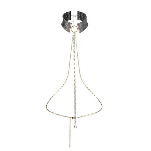 Намисто-комір Bijoux Indiscrets Desir Metallique Collar - Black - фото