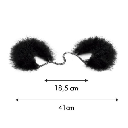 Пухнасті наручники Bijoux Indiscrets Za za zu - feahter handcuffs, пір'яні, подарункова упаковка - фото №6