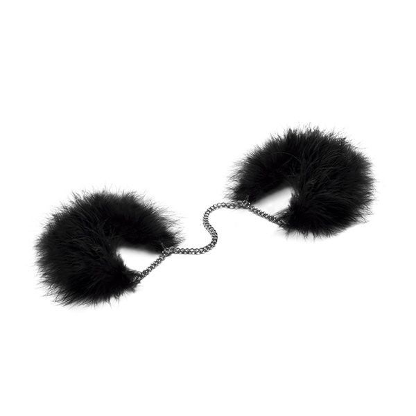Пухнасті наручники Bijoux Indiscrets Za za zu - feahter handcuffs, пір'яні, подарункова упаковка - фото