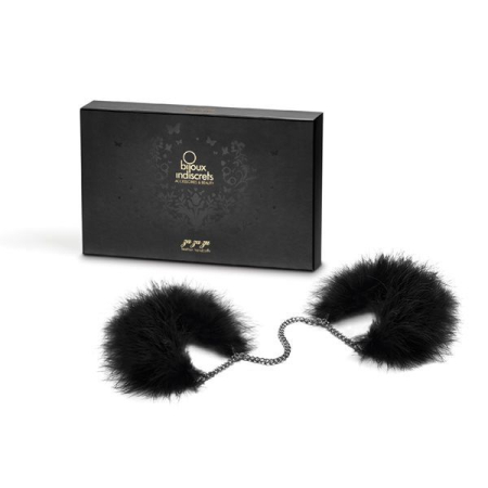Пухнасті наручники Bijoux Indiscrets Za za zu - feahter handcuffs, пір'яні, подарункова упаковка - фото №4