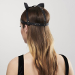 Маска кішечки Bijoux Indiscrets MAZE - Cat Ears Headpiece Black, екошкіра - фото №8