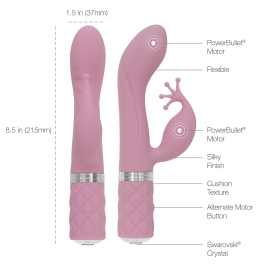 Розкішний вібратор-кролик Pillow Talk - Kinky Pink з кристалом Сваровські, потужний - - фото №8