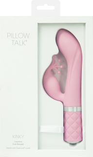 Розкішний вібратор-кролик Pillow Talk - Kinky Pink з кристалом Сваровські, потужний - - фото №10