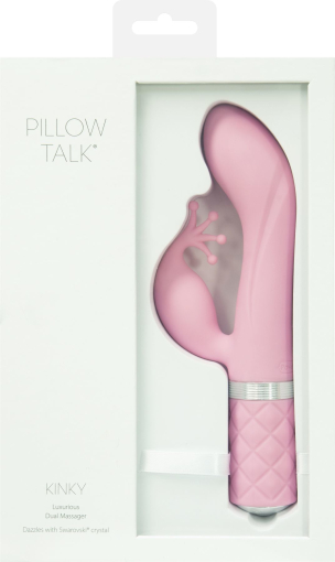 Розкішний вібратор-кролик Pillow Talk - Kinky Pink з кристалом Сваровські, потужний №10