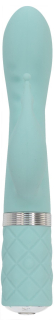 Розкішний вібратор-кролик Pillow Talk - Kinky Teal з кристалом Сваровські, потужний - №2