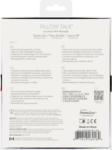 Розкішний вібратор Pillow Talk - Racy Pink з кристалом Сваровські для точки G, подарункове паковання - фото №10