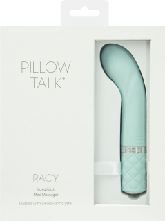Розкішний вібратор Pillow Talk - Racy Teal з кристалом Сваровські для точки G, подарункове паковання - - фото №9