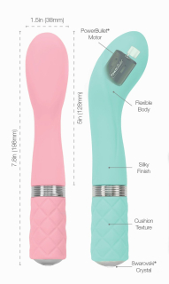 Розкішний вібратор Pillow Talk - Sassy Pink з кристалом Сваровські для точки G, подарункова упаковка - - фото №12