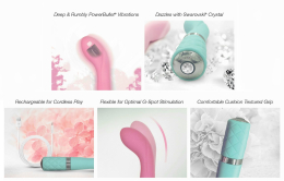 Розкішний вібратор Pillow Talk - Sassy Teal з кристалом Сваровські для точки G, подарункова упаковка - - фото №12