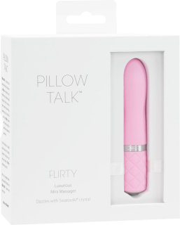 Розкішний вібратор PILLOW TALK - Flirty Pink з кристалом Сваровські, гнучка головка - - фото №7