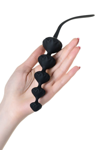 Набір анальних намистин Satisfyer Beads Black, силікон, макс. діаметр 3,3 см та 3,5 см - фото №3