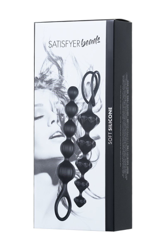 Набір анальних намистин Satisfyer Beads Black, силікон, макс. діаметр 3,3 см та 3,5 см - фото №5