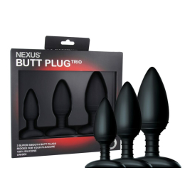 Набір анальних пробок Nexus Butt Plug Trio, макс. діаметр 3–4–5 см - фото