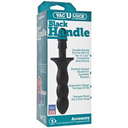 Тримач-руків’я Doc Johnson з кріпленням Vac-U-Lock - Black Handle для іграшок - - фото №2