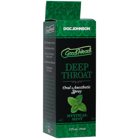Спрей для мінету Doc Johnson GoodHead DeepThroat Spray - Mystical Mint 59 мл для глибокого мінету - фото №2