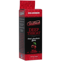 Спрей для мінету Doc Johnson GoodHead DeepThroat Spray - Wild Cherry 59 мл для глибокого мінету - - фото №2