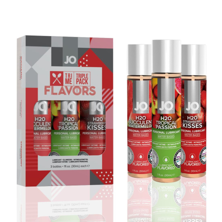 Набір JO Tri-Me Triple Pack — Flavors (3?30 мл) три різні смаки оральних змазок - фото