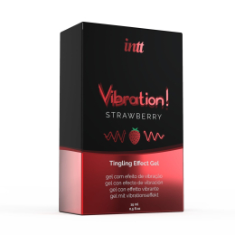 Рідкий вібратор Intt Vibration Strawberry (15 мл), густий гель, дуже смачний, діє до 30 хвилин - - фото №3