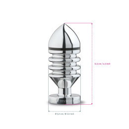 Металева анальна пробка Mystim Hector Helix L для електростимулятора, діаметр 5 см - - фото №4