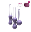 Набір вагінальних кульок Je Joue - Ami Purple, діаметр 3,8-3,3-2,7см, вага 54-71-100гр + подарунок косметичка - фото №1