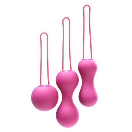 Набір вагінальних кульок Je Joue - Ami Fuchsia, діаметр 3,8-3,3-2,7см, вага 54-71-100гр + подарунок косметичка - фото №2