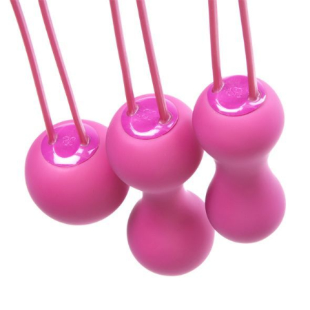 Набір вагінальних кульок Je Joue - Ami Fuchsia, діаметр 3,8-3,3-2,7см, вага 54-71-100гр + подарунок косметичка - фото №3