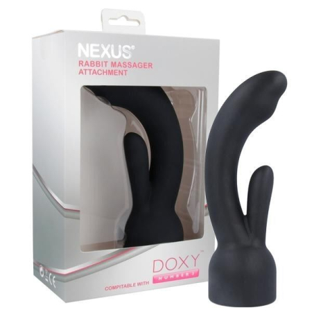 Насадка для вібромасажера Doxy Number 3 - Nexus Rabbit Massager у вигляді вібратора-кролика - фото